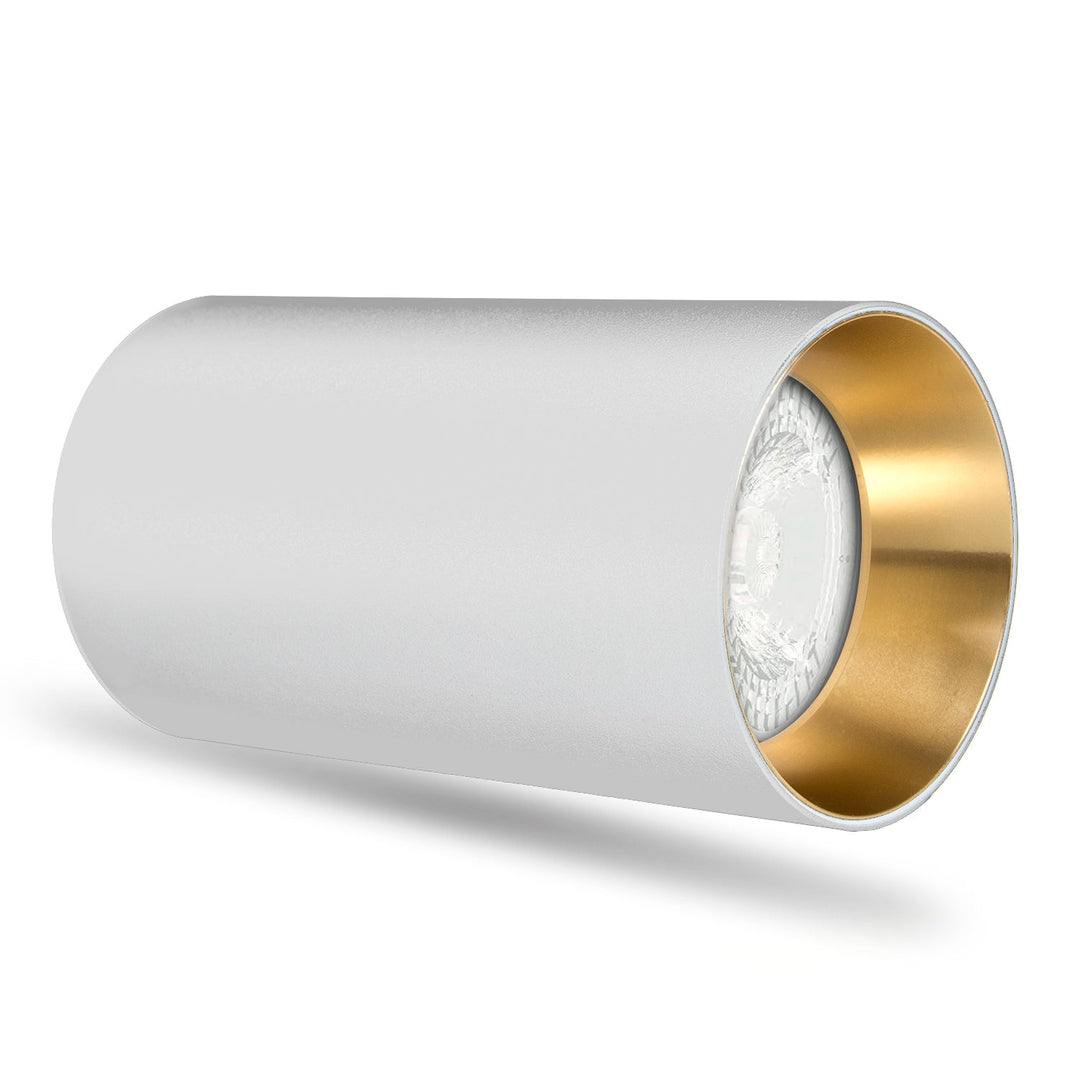 Uređaj za površinsku montažu / Maclean cijev, reflektor, okrugli, aluminij, GU10, 55x100 mm, bijela/zlatna boja, MCE458 W/G
