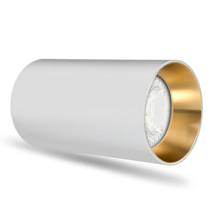 Uređaj za površinsku montažu / Maclean cijev, reflektor, okrugli, aluminij, GU10, 55x100 mm, bijela/zlatna boja, MCE458 W/G