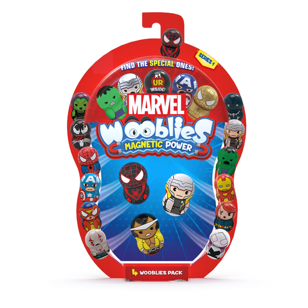 WBM004 Wooblies Wooblies Marvel Mix Set de 4 figuri Wobble Battle Toys