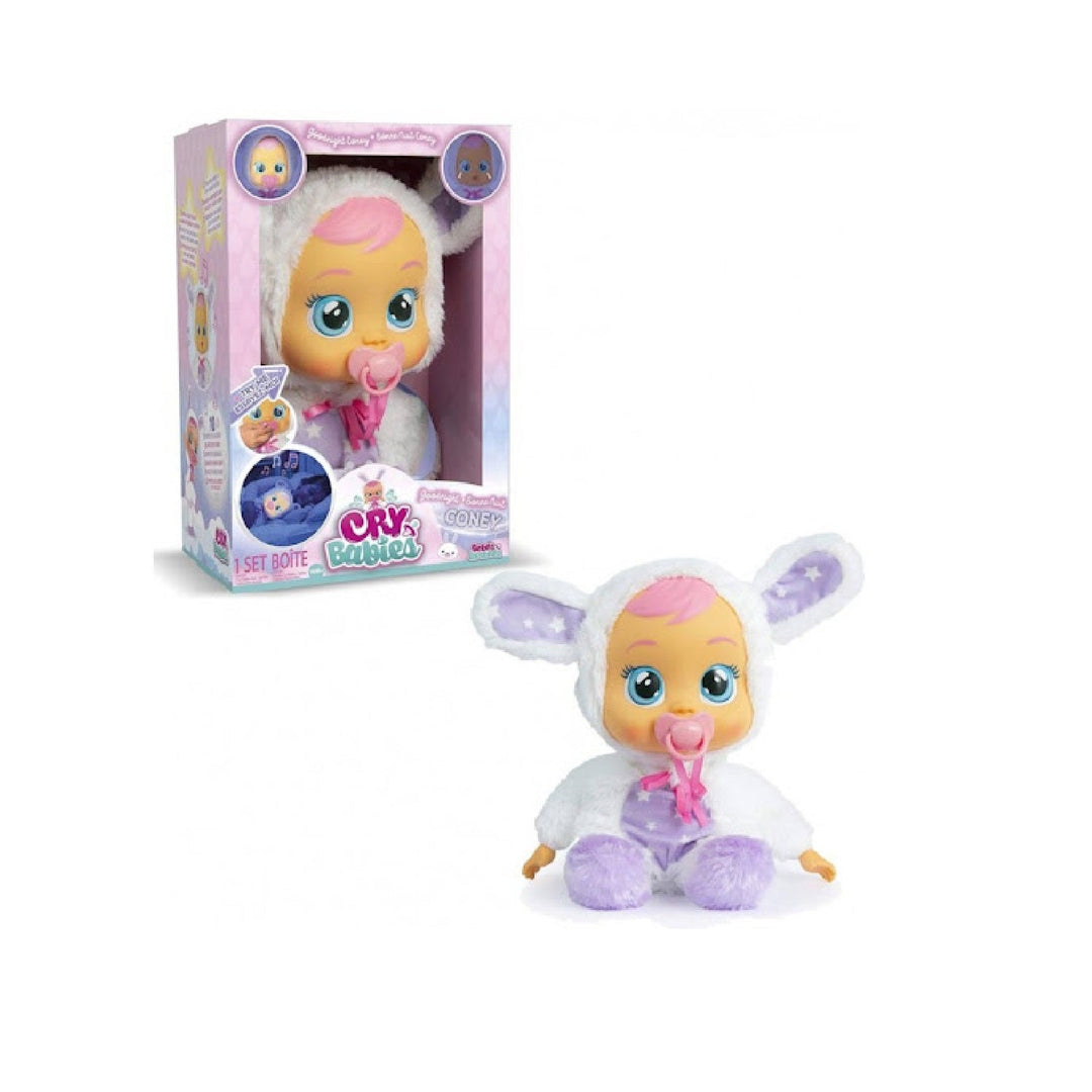 TM TOYS IMC093140 Cry Babies Goodnight Coney Interactive Baby Doll Real Tears 5 Lullabies