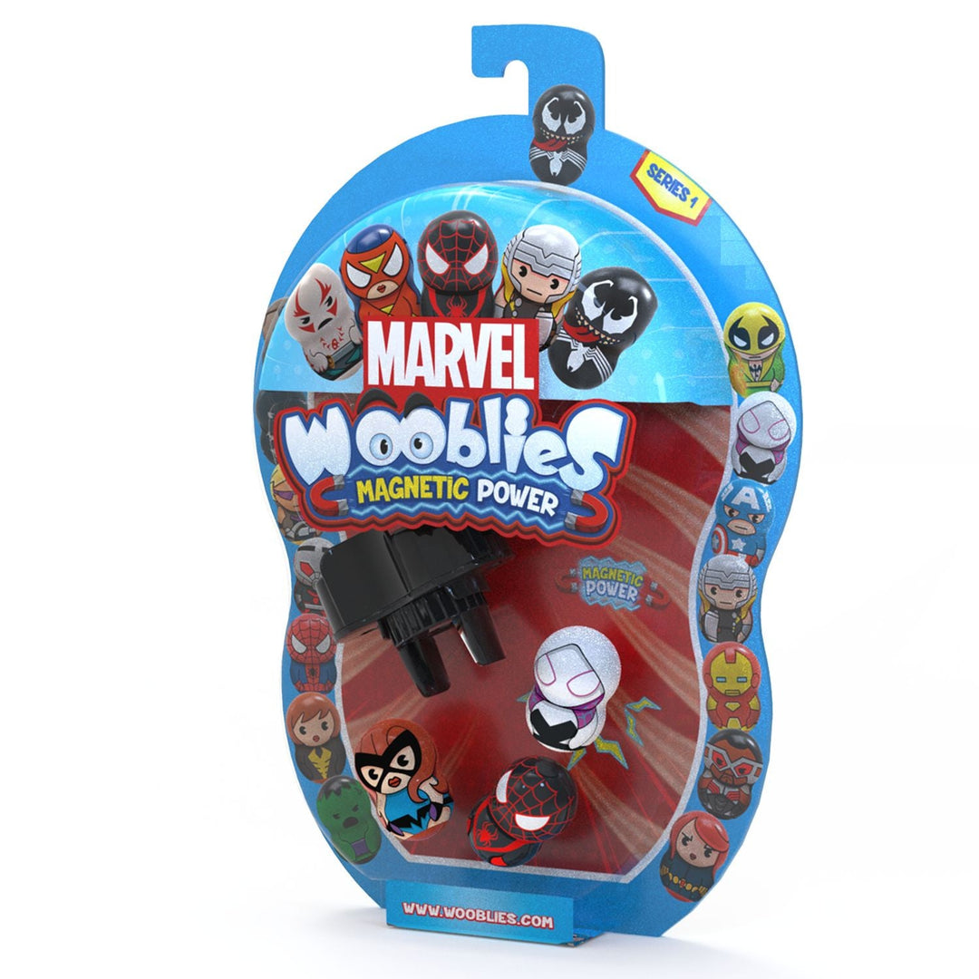 TM TOYS WBM011 Wooblies Wooblies Marvel Random Figures 3 Pack + lansator Colecționează supereroi