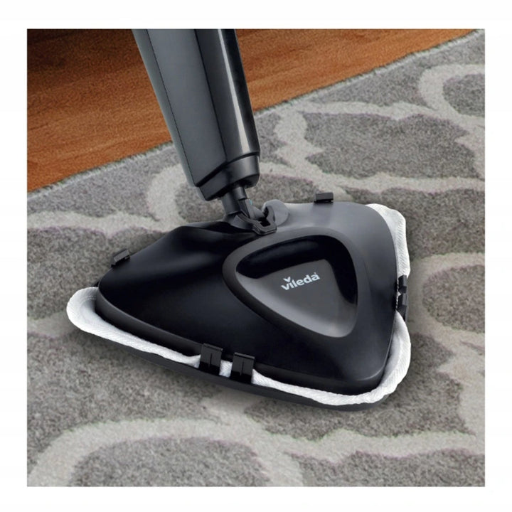 Vileda 168917 Steam Plus 3.0 električni parni mop s 2 zamjenjiva mikrovlaknasta nastavka za čišćenje tepiha