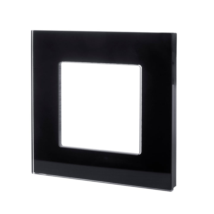 Maclean staklena okvirna ploča, jednostruka, crna, 86x86 mm, MCE730B