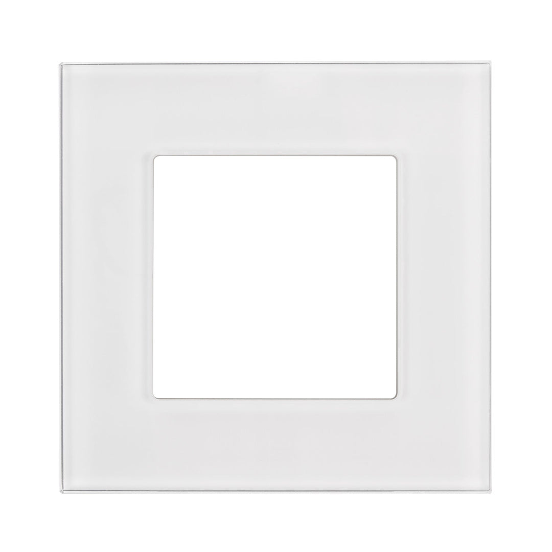 Maclean staklena okvirna ploča, jednostruka, bijela, 86x86 mm, MCE730W