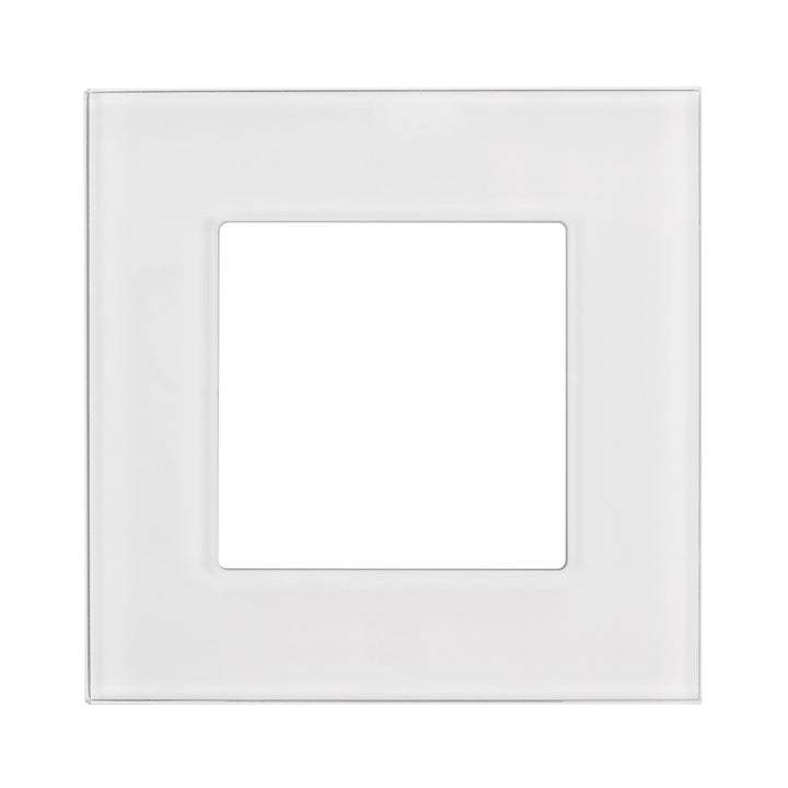 Maclean staklena okvirna ploča, jednostruka, bijela, 86x86 mm, MCE730W