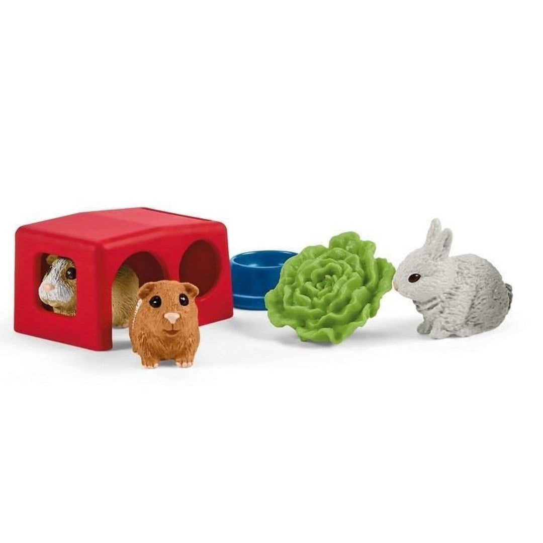 Schleich SLH42500 Schleich Farm World Rabbit &amp; Guinea Pig Hutch Toy Play Set Figurine