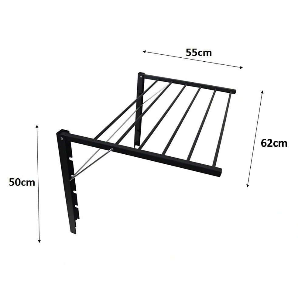 Sklopivi zidni sušilo za kupaonicu. Majka 60 cm srebrna