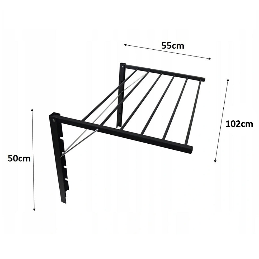 Sklopivi zidni sušilo za kupaonicu. Majka 100 cm srebrna