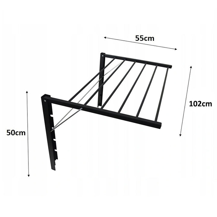 Sklopivi zidni sušilo za kupaonicu. Majka 100 cm srebrna