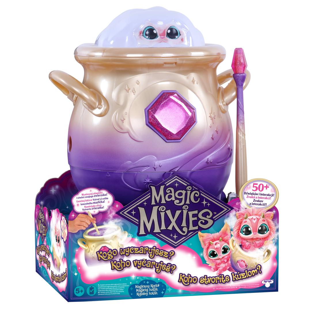TM Jucării MMM14651PCS Magic Mixies Magic Cauldron Wand Potion Potion Spell Book Crystal Gem Sound