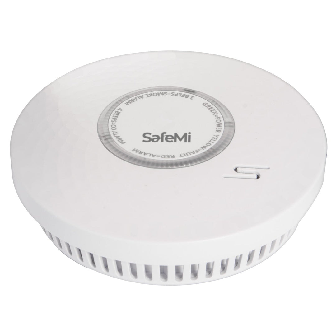 Detector de fum și monoxid de carbon SafeMi SHCS-10 2în1 cu baterie integrată