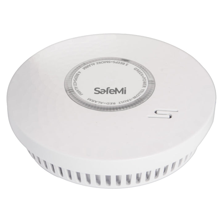 Detector de fum și monoxid de carbon SafeMi SHCS-10 2în1 cu baterie integrată