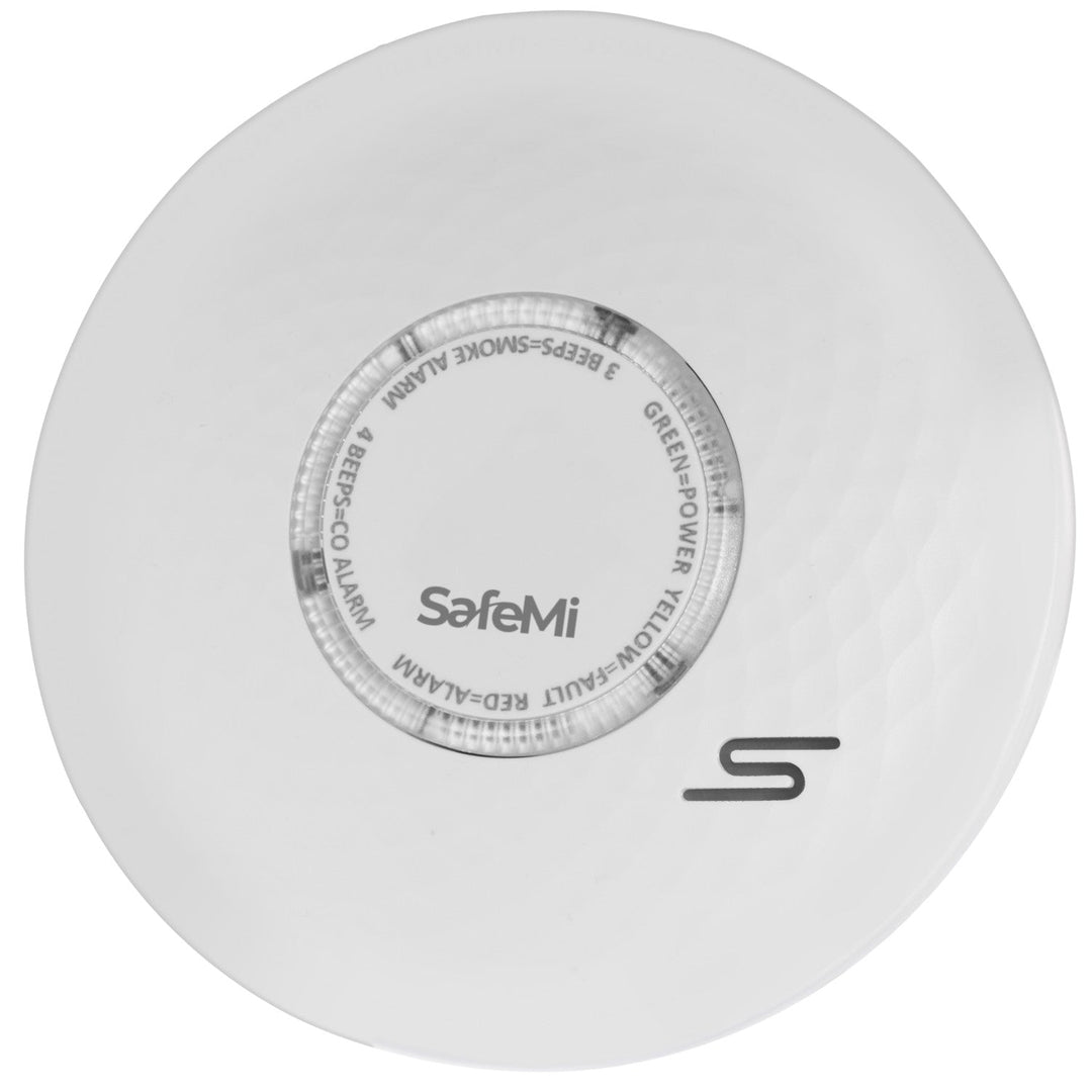Detector de fum și monoxid de carbon SafeMi SHCS-10 2în1 cu baterie integrată