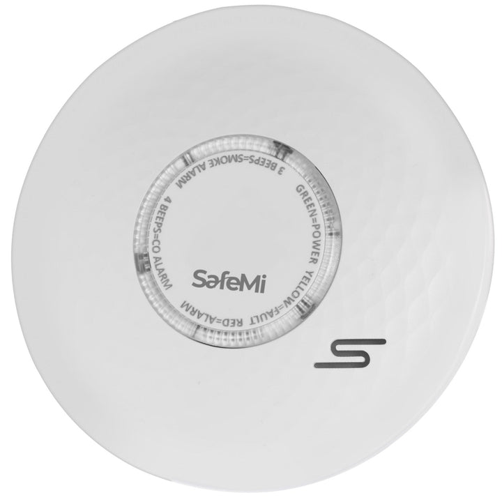 Detector de fum și monoxid de carbon SafeMi SHCS-10 2în1 cu baterie integrată