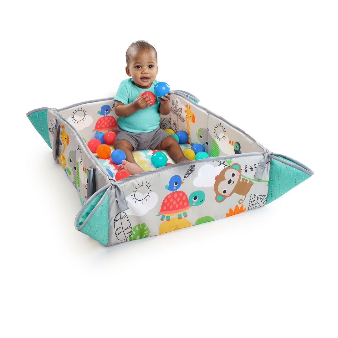 Bright Starts 12624 Bright Starts Baby Play Mat Your Way Ball Play Gym &amp;; Ball Pit 7 Jucării