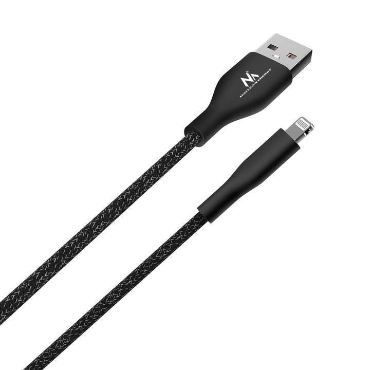 MFi (Made for iPhone / iPod / iPad) kabel s podrškom za brzo punjenje 2,4 A – Maclean Energy MCE845B, crni, 1 m, 5 V/2,4 A – prijenos podataka