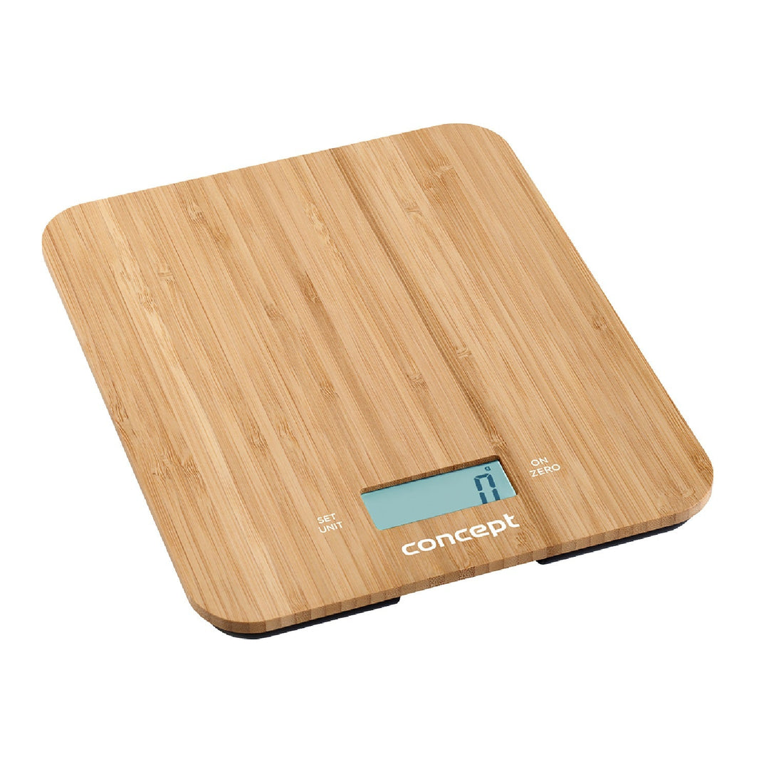Concept VK5713 Cântar digital de bucătărie - Bamboo - 15 kg Ceas temporizator Design Bamboo max. 15 kg cu cârlig de agățat