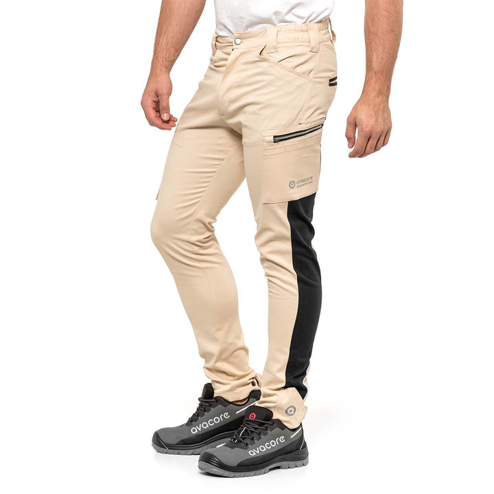Pantaloni de lucru pentru barbati, Tubbos, bej/negru, marimea 52