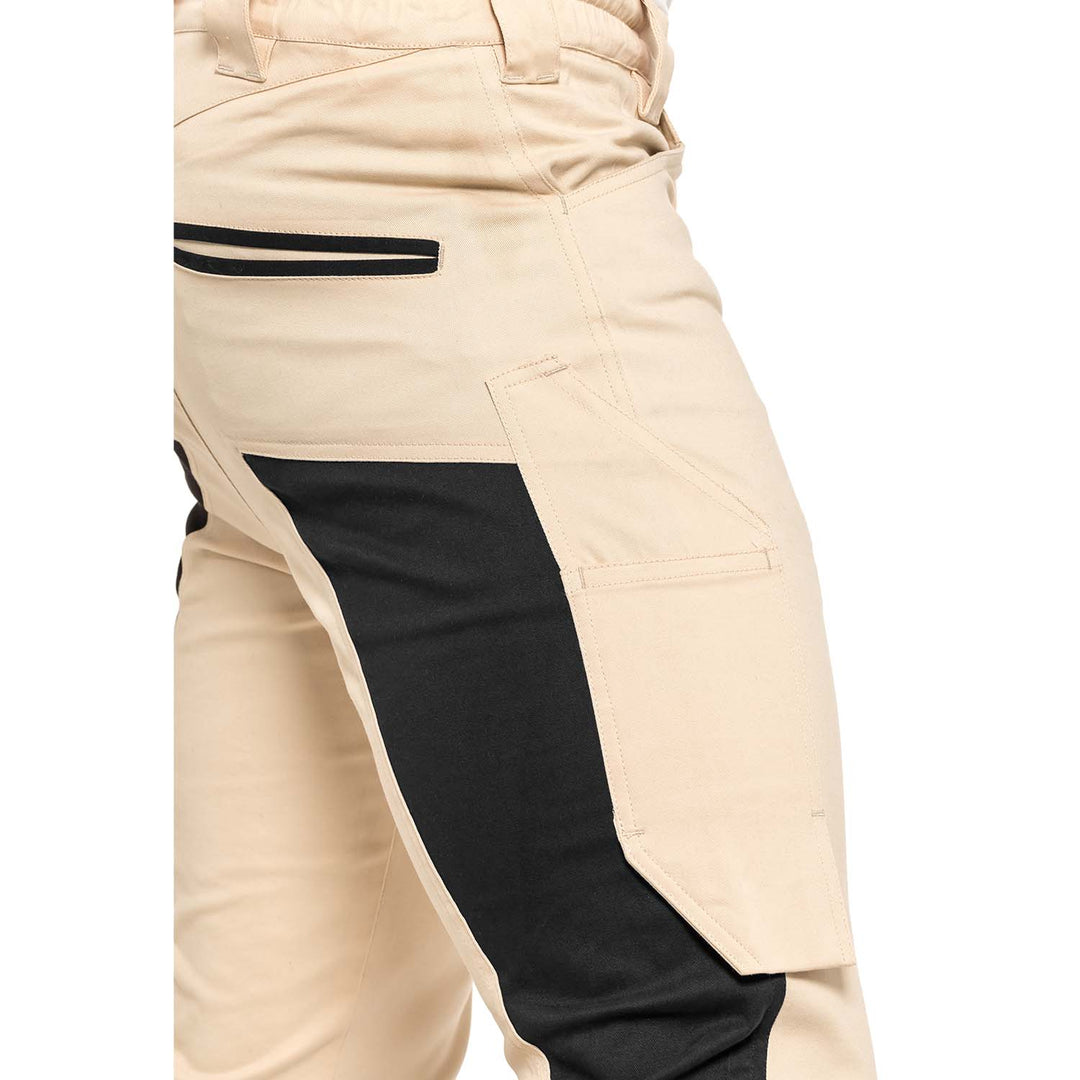Pantaloni de lucru pentru barbati, Tubbos, bej/negru, marimea 58