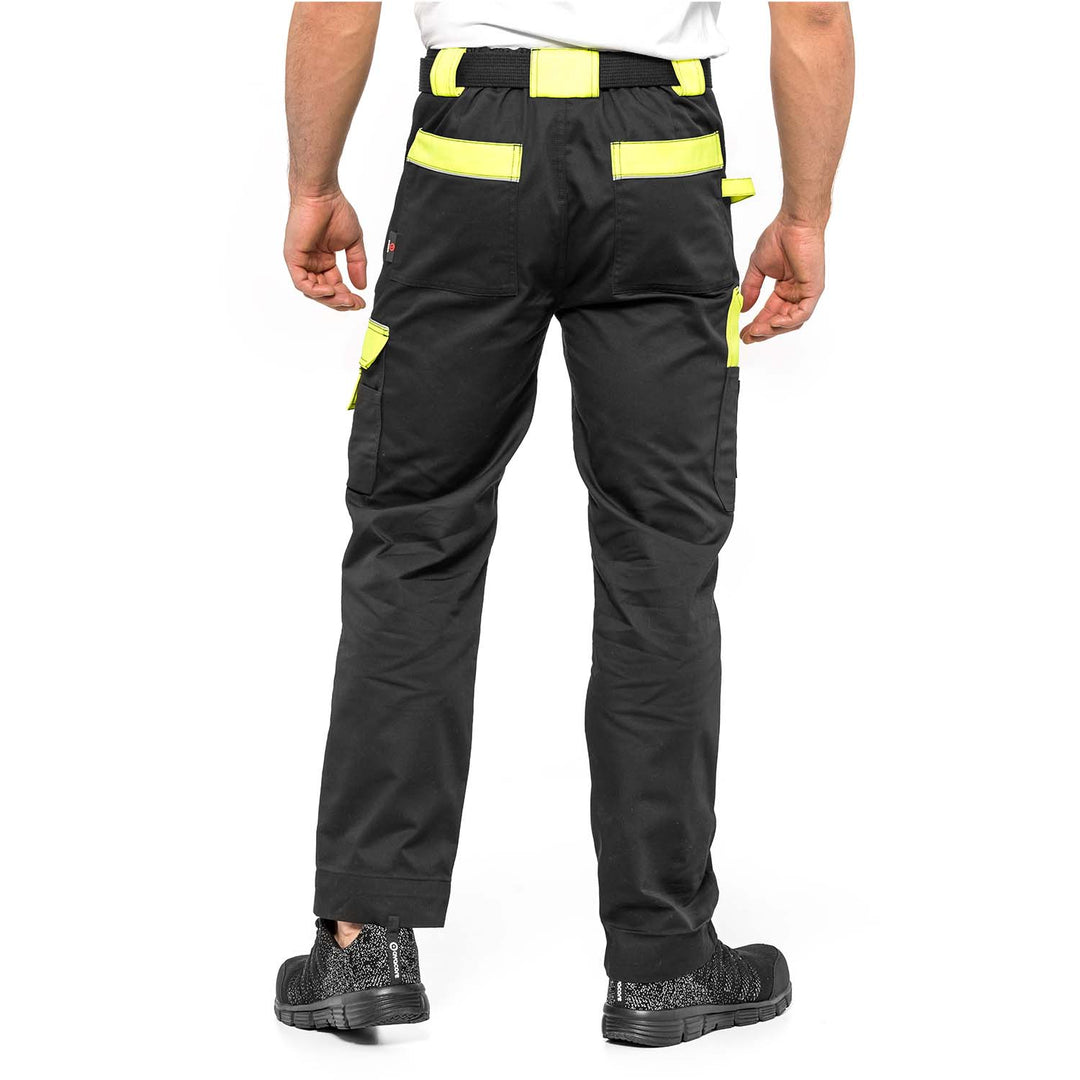 Pantaloni protectia muncii Helios, Negru-Galben,marimea 58