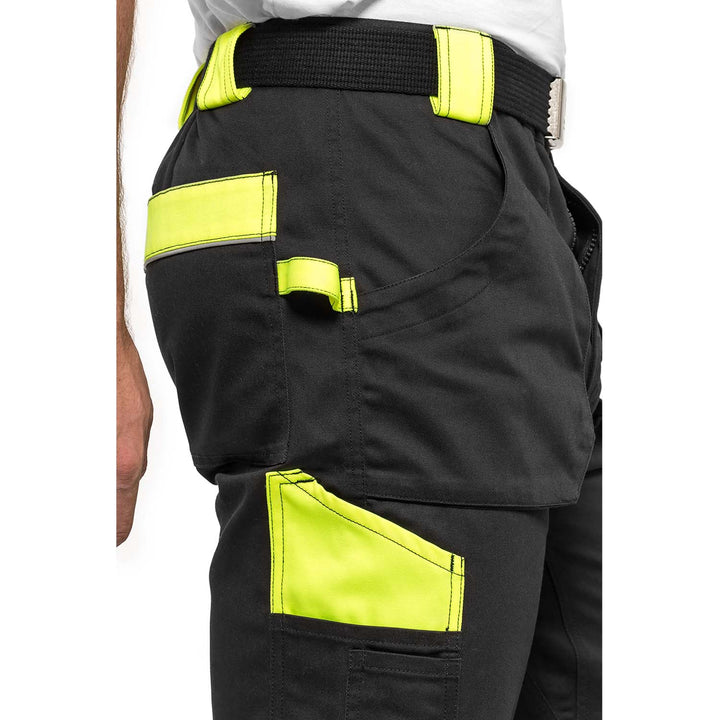 Pantaloni protectia muncii Helios, Negru-Galben,marimea 58