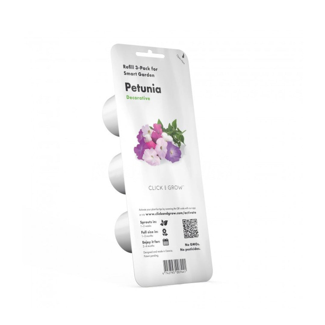 Capsulă de substrat pentru semințe de plante pentru interior Click &amp; Grow - Smart Garden - Set de 3 Petunia
