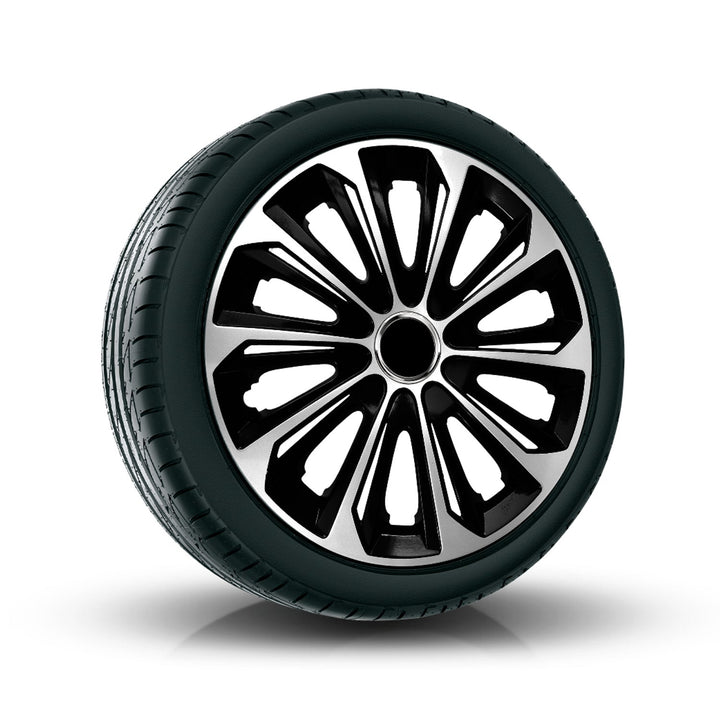 15" NRM EXTRA STRONG SILVER BLACK čahure, srebrne i crne, 4 komada.