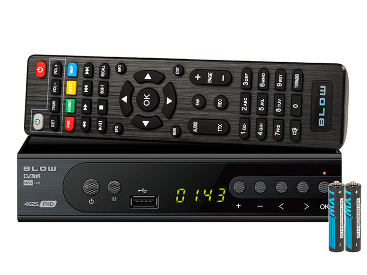 Tuner DVB-T/T2 4625FHD H.265 Blow ideal pentru recepționarea semnalului DVB T2