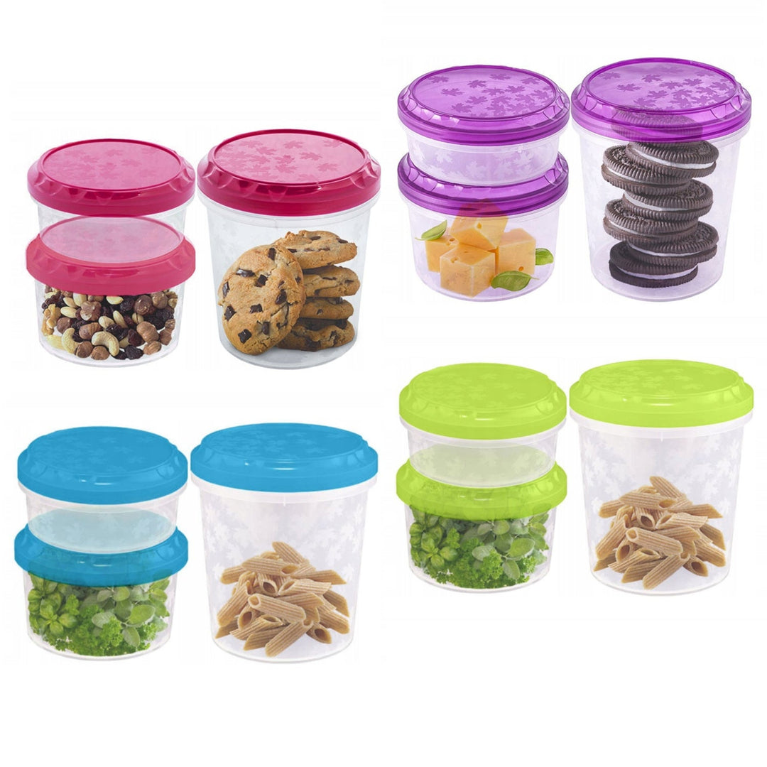 BranQ 1115 Set de 3 containere pentru depozitarea alimentelor - Capac cu răsucire - Culori aleatorii