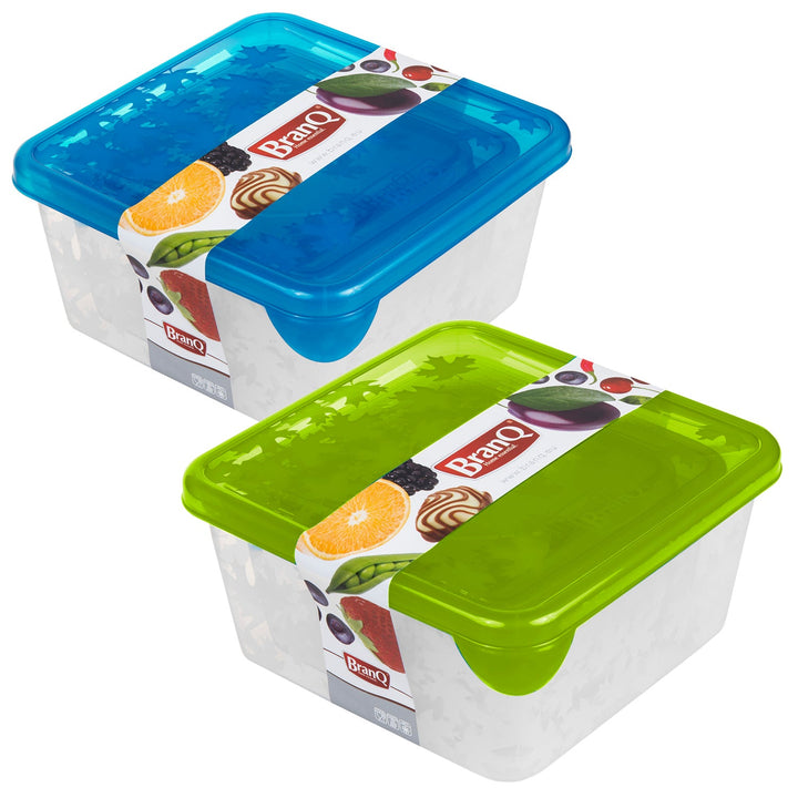 3 x Set de recipiente pentru alimente Branq Lid Culoare aleatorie 0.45l 0.75l 1.25l