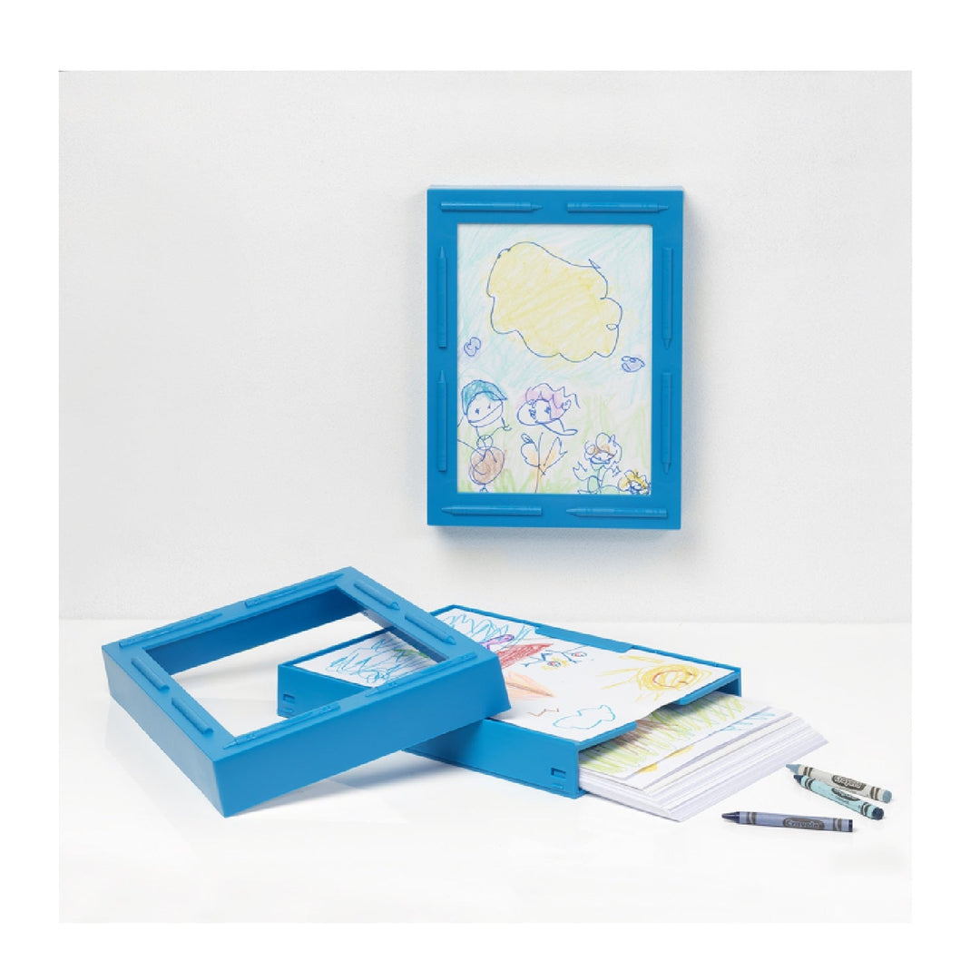 Rama pentru camera copiilor pentru fotografii desene Crayola albastru