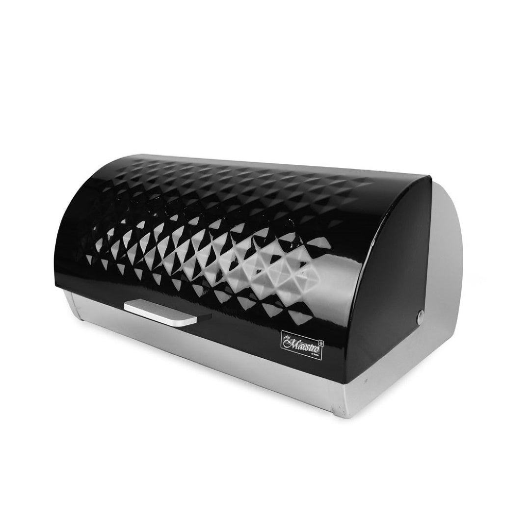 Maestro MR-1676-CRNI spremnik za kruh s crnim poklopcem