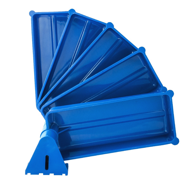 PIVOT Set de 5 containere rotative de depozitare, polipropilenă, culoare albastră, organizează