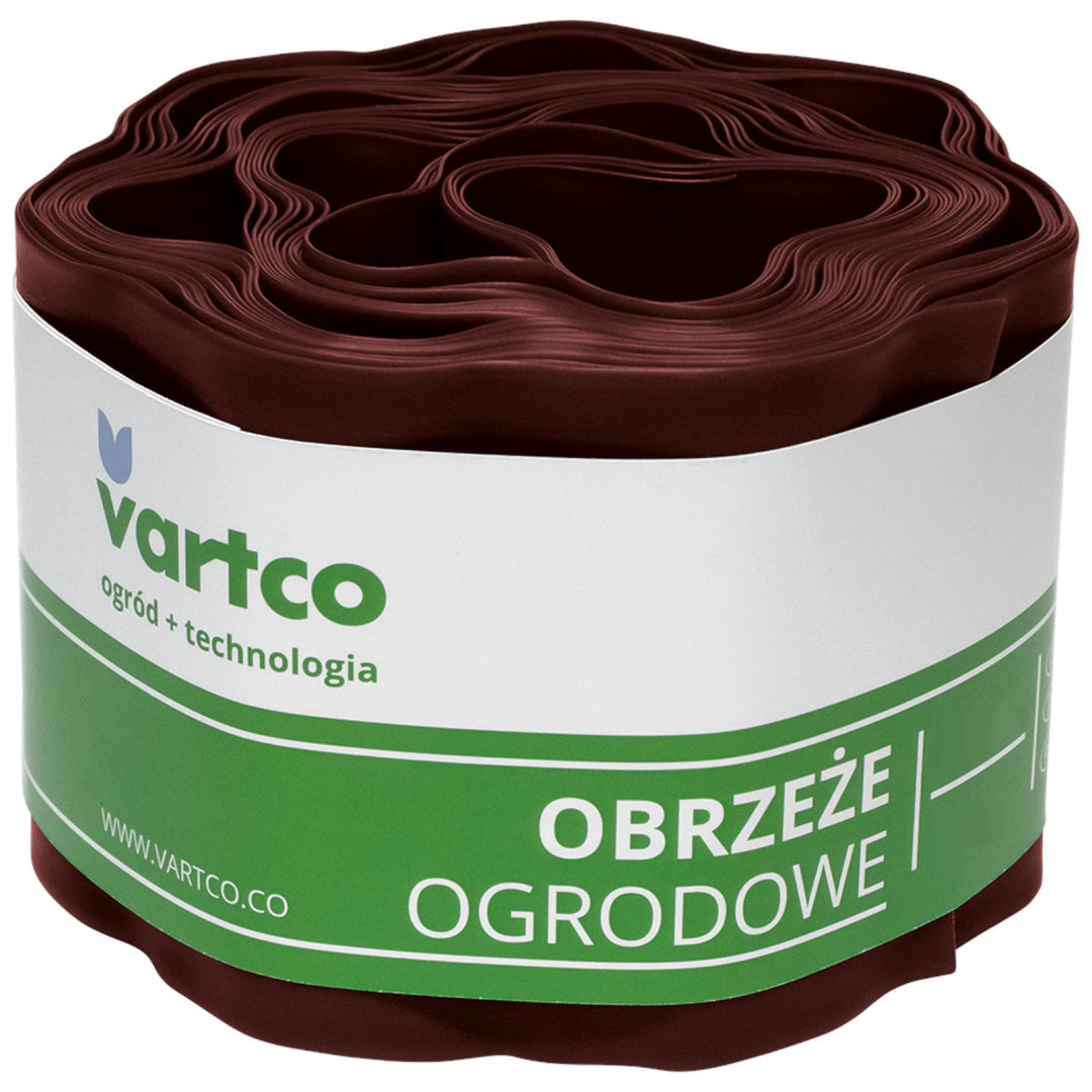 Valoviti rubnik za travnjak 10 cm x 9 m Vartco smeđa