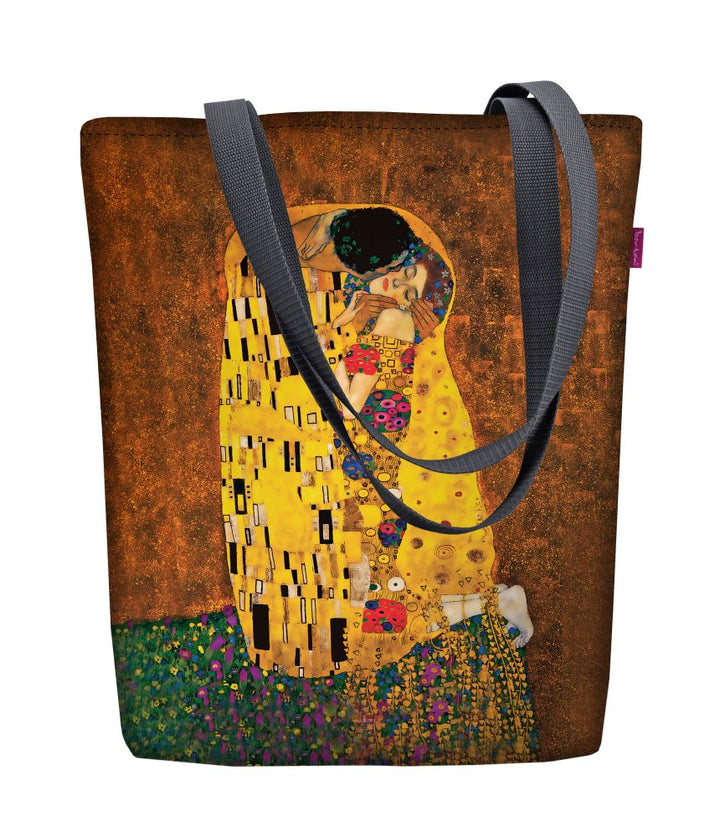 Platnena torba za rame, zatvarač, dimenzije 36x40 cm, Kiss print dizajn