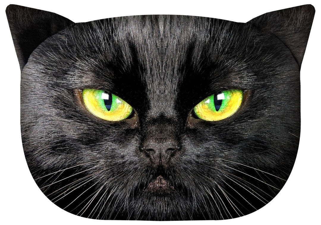 Bertoni Nero Cat ukrasni jastuk, 30x45 cm, velur, uzorak mačke, antialergijski punjenje