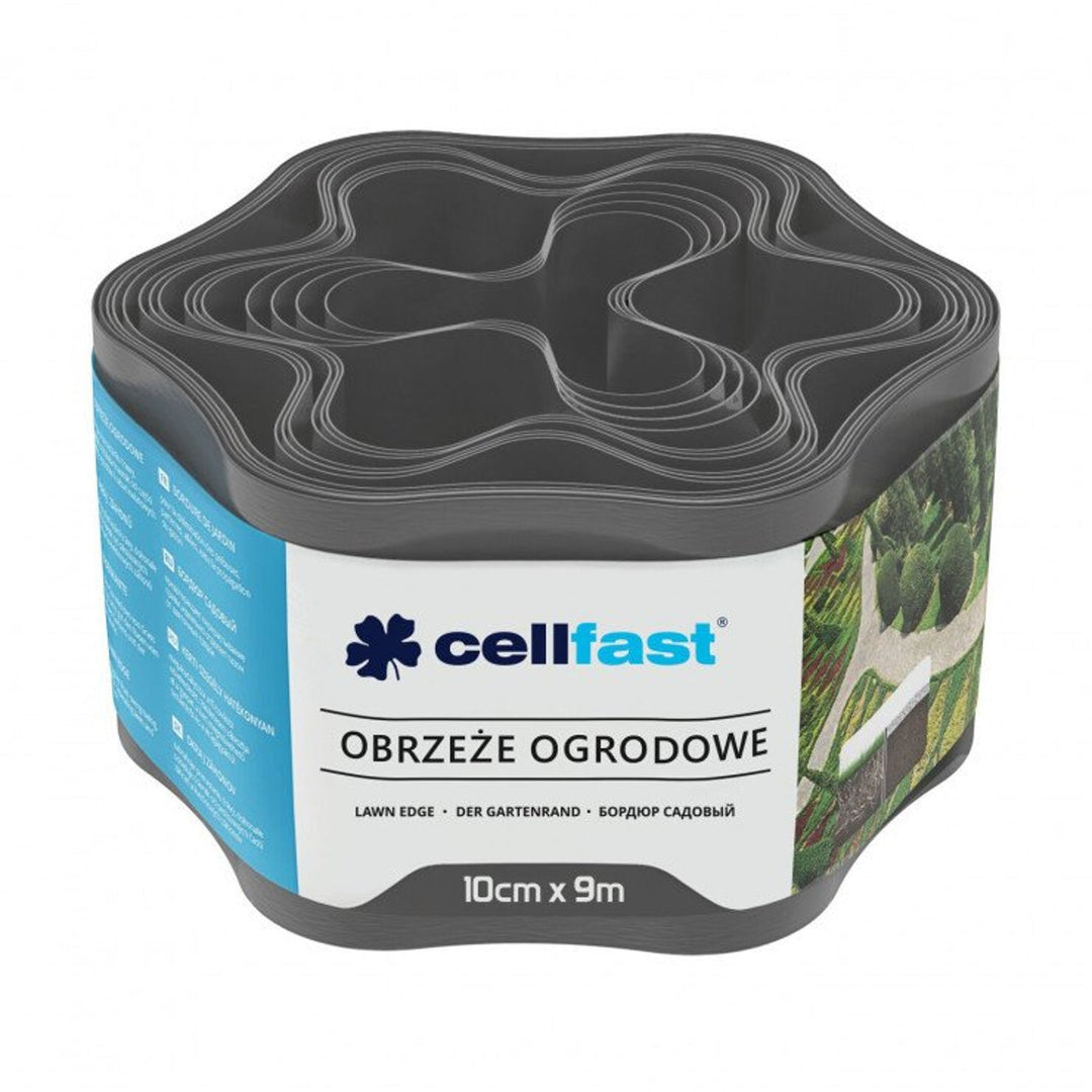 Cellfast obruba za vrt 10 cm x 9 m – grafitna boja
