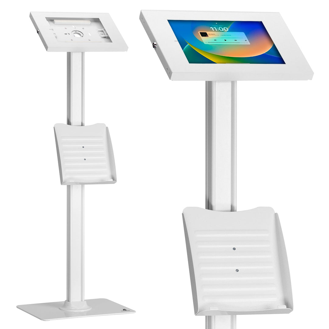 Stoajk reklamni stalak za Maclean tablet, podni s bravom, 9,7"-11", iPad/iPad Air/iPad Pro, Samsung Galaxy Tab A/Tab A7/Tab S6 Lite, MC-476W