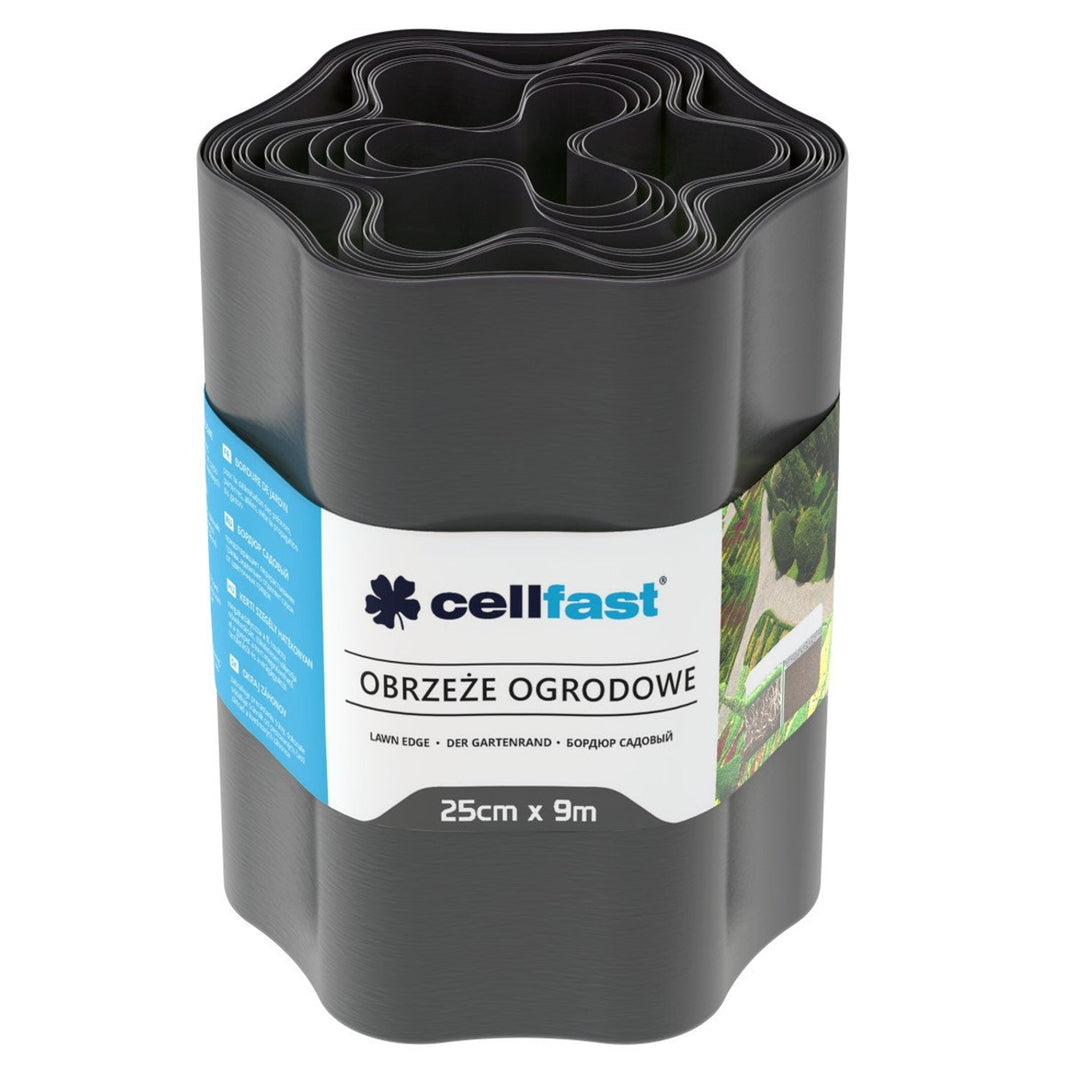 Cellfast obruba za vrt 25 cm x 9 m – grafitna boja