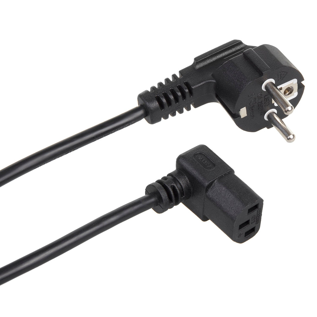 Maclean napojni kabel, kutni, 3-pin, EU utikač, 1,5 m, MCTV-851