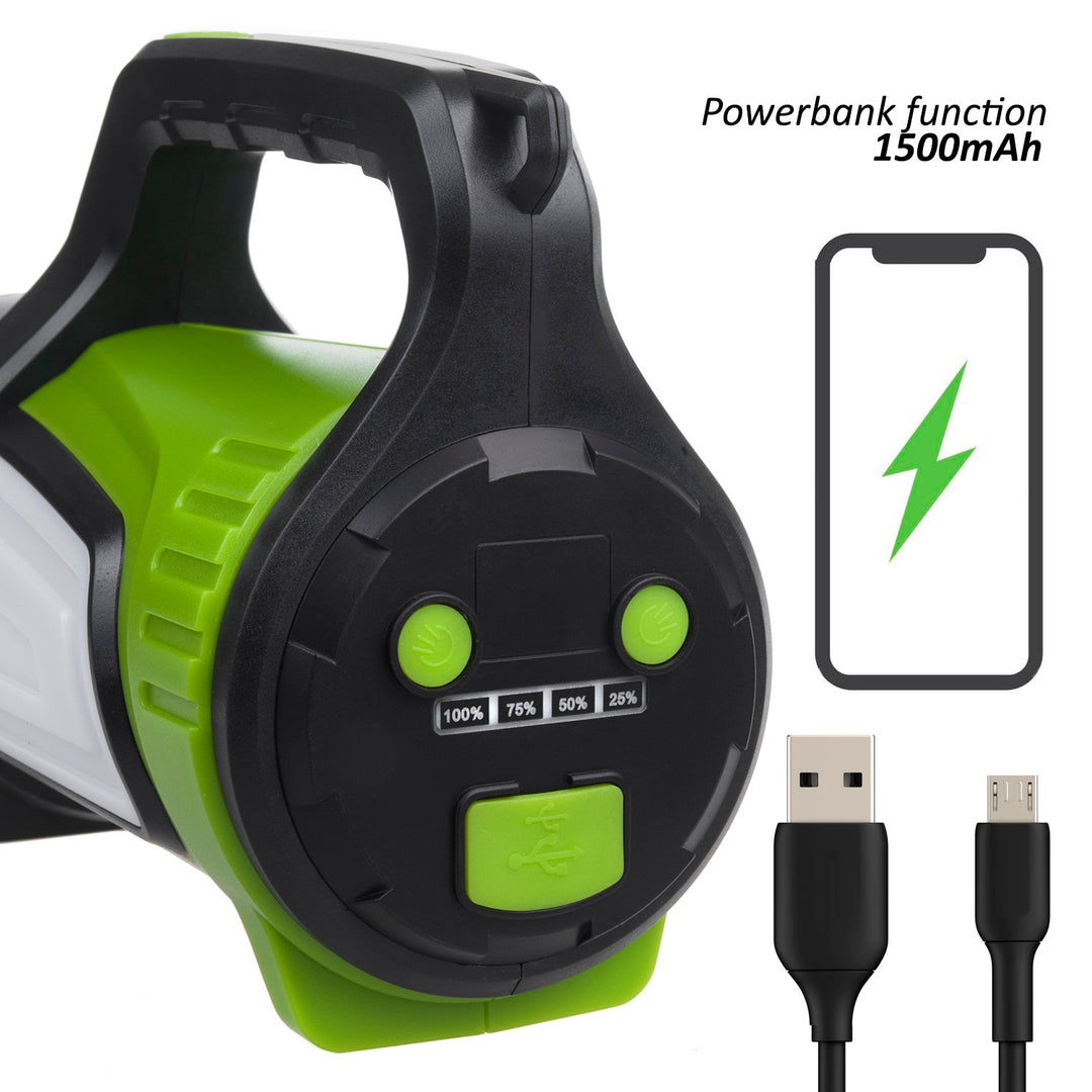 Maclean 3-u-1 LED svjetiljka, funkcija power bank, 3 načina osvjetljenja, 5W XM-L-T6, hladno bijela 6500K, 3,7V 3x18650, 4500mAh, MCE345