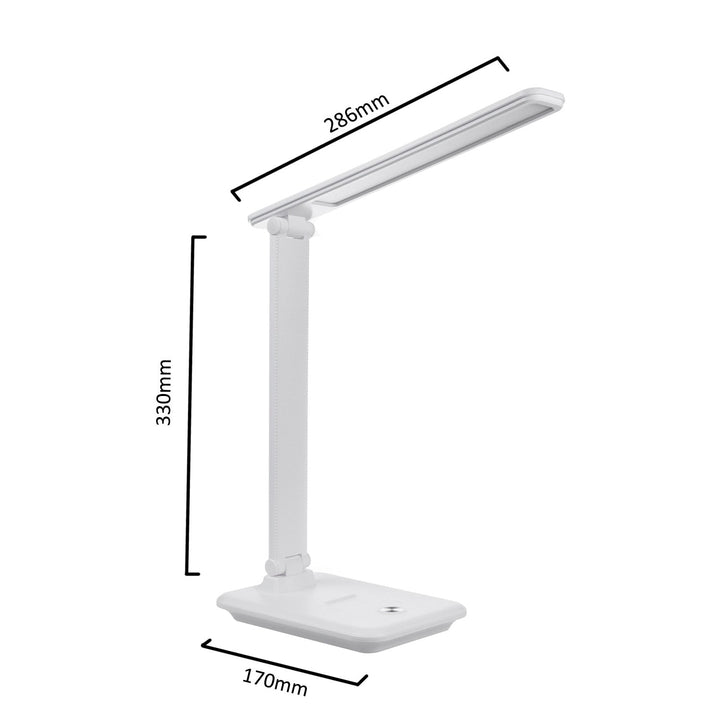 Maclean LED stolna lampa, max. 9 W, 220-240 V AC, promjenjiva boja, prigušiva, bežični punjač, 450 lm, MCE616 W