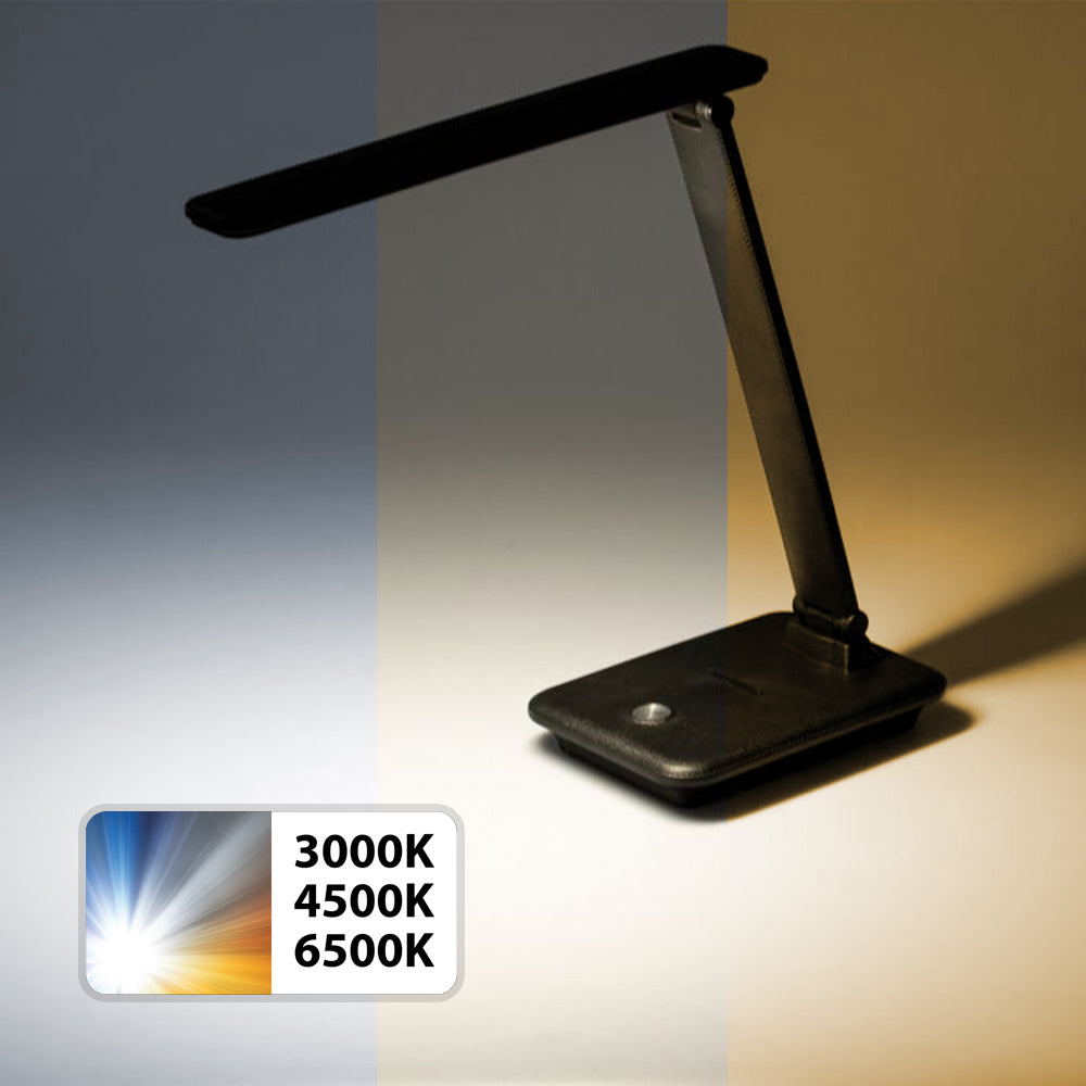 Maclean LED stolna lampa, max. 9 W, 220-240 V AC, promjenjiva boja, prigušiva, bežični punjač, 450 lm, MCE616 B