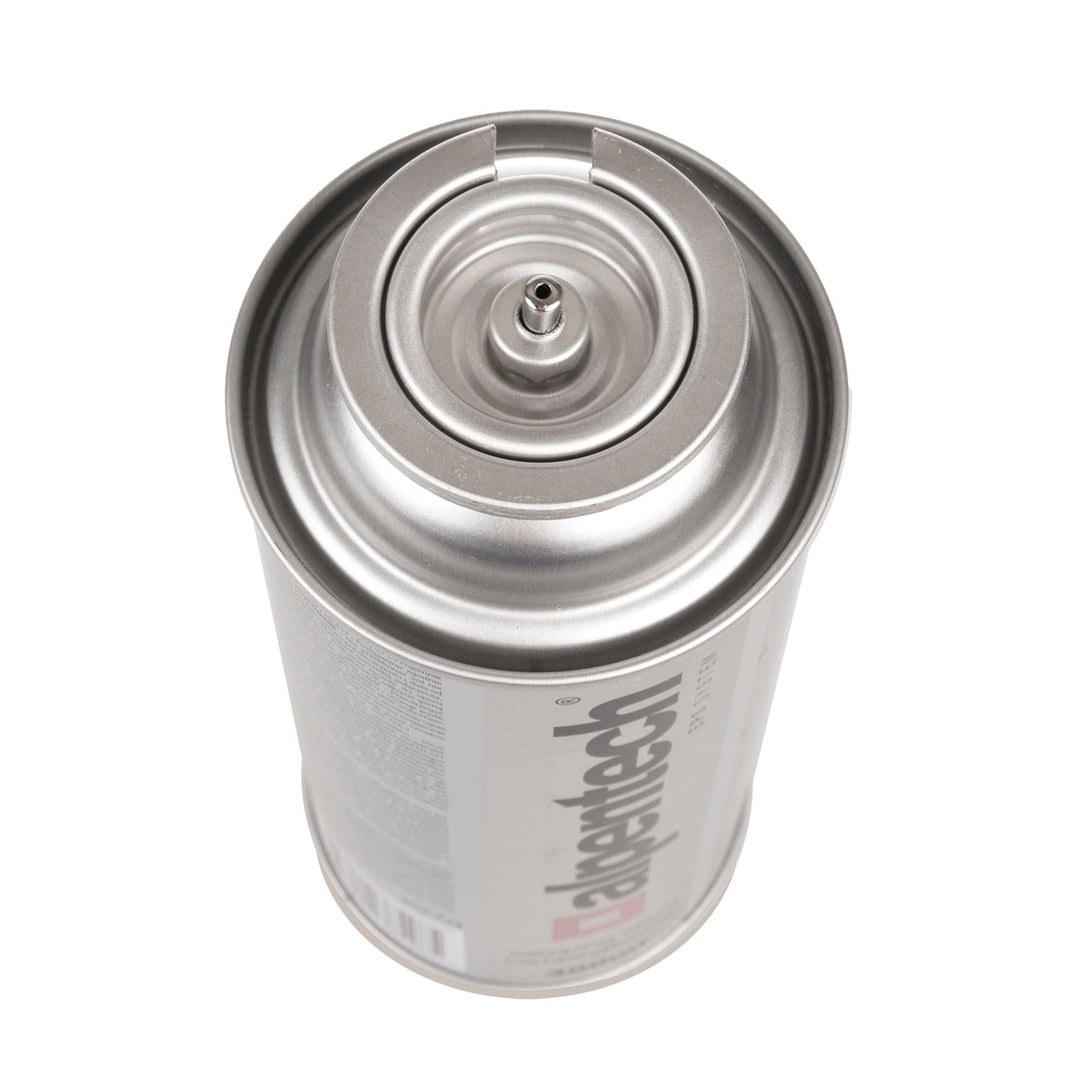 Alpentech plinska patrona 380 ml, certifikat: Pi 0875, u skladu s EN521, butan, radni raspon -10 °C do +40 °C, IK300
