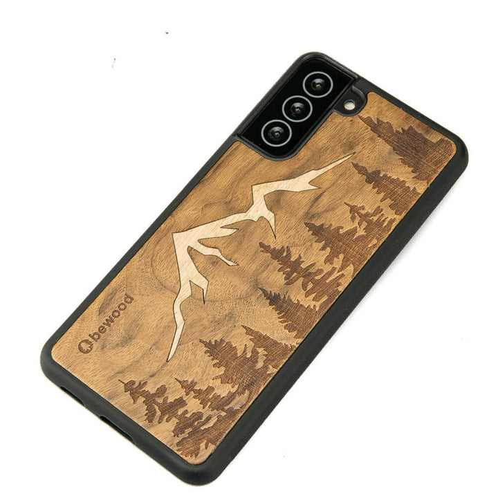Husa telefon Bewood, din lemn, pentru Samsung Galaxy S21 FE, Mountain
