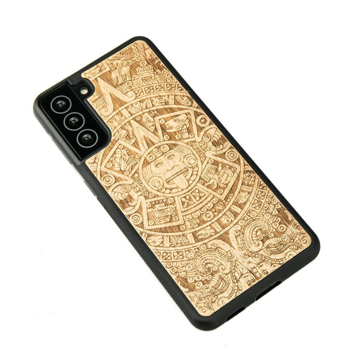 Husa telefon Bewood, din lemn, pentru Samsung Galaxy S21 FE, Calendar aztec