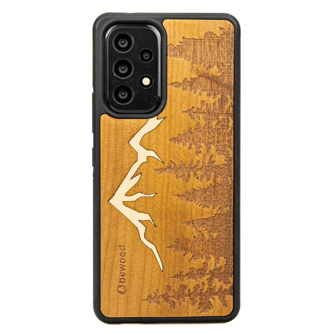Husa telefon Bewood, din lemn, Samsung Galaxy A53 5G, Mountains