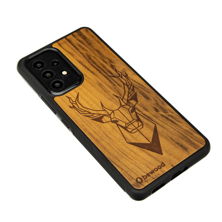 Husa telefon Bewood, din lemn, Samsung Galaxy A53 5G, Cerb
