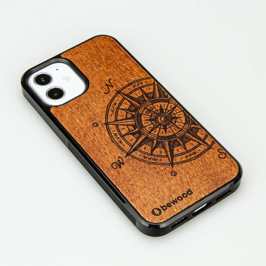 Etui din lemn pentru Iphone 12 mini, Traveler Merbau