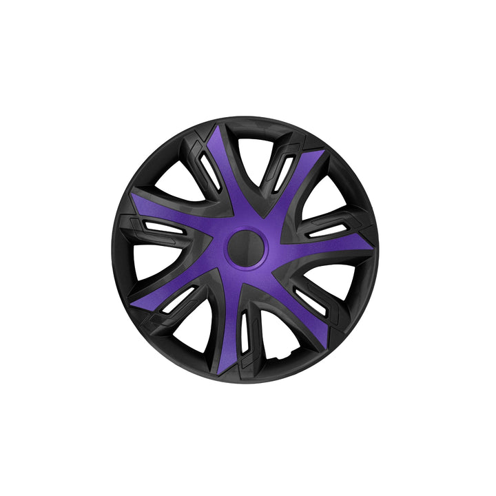 15" NRM N-Power dvobojne ljubičasto/crne središnje kapice za felge, 4 komada